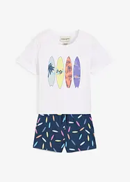 T-shirt e pantaloni corti in puro cotone (set 2 pezzi), bonprix