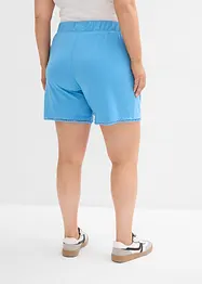 Shorts in jersey con cinta comoda e pizzo in misto viscosa, bonprix