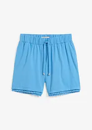 Shorts in jersey con cinta comoda e pizzo in misto viscosa, bonprix