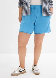 Shorts in jersey con cinta comoda e pizzo in misto viscosa, bonprix