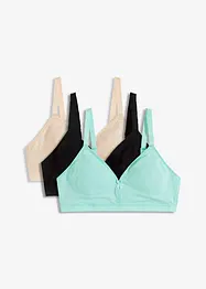 Reggiseno senza ferretto con cotone biologico (pacco da 3), bonprix