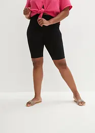 Pantaloncini in jersey a costine, vita alta, bonprix
