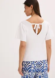 Maglia a costine con maniche corte ad aletta, bonprix