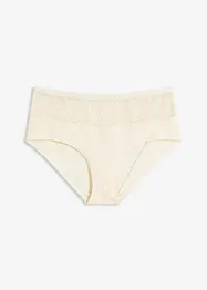 Culotte a vita alta laser cut con pizzo delicato, bonprix