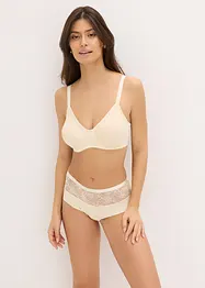 Culotte a vita alta laser cut con pizzo delicato, bonprix