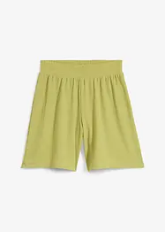 Shorts con elastico in vita in crêpe stropicciato, bonprix