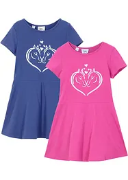 Abito di jersey in puro cotone biologico (pacco da 2), bonprix