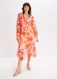 Abito di chiffon con volant, bonprix