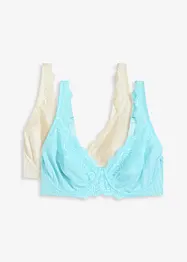 Reggiseno con ferretto e pizzo delicato (pacco da 2), bonprix