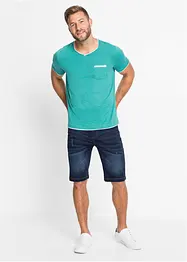 Bermuda di jeans in felpa con taglio comfort, regular fit, bonprix