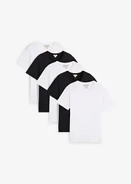 T-shirt con scollo a V (pacco da 5), bonprix