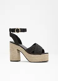 Sandali con tacco e plateau, bonprix