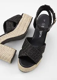 Sandali con tacco e plateau, bonprix