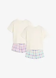 Pigiama estivo in puro cotone biologico (set 4 pezzi), bonprix