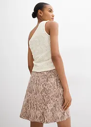 Top monospalla con effetto strutturato, bonprix