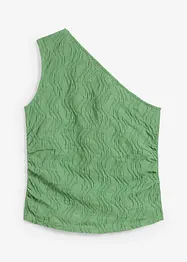 Top monospalla con effetto strutturato, bonprix