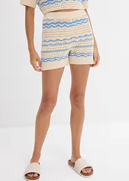 Shorts di maglia in misto cotone e lino fresco e leggero, bonprix