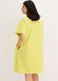 Abito largo in cotone con piega, bonprix