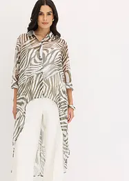 Camicia lunga in chiffon, bonprix