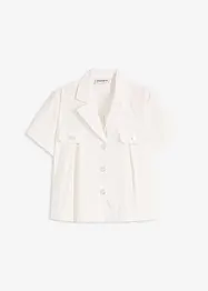 Blusa cropped a maniche corte in popeline di cotone, bonprix