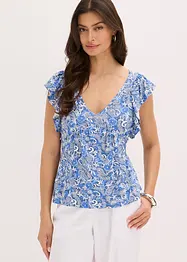 Top con volant, bonprix