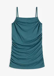 Top con spalline sottili e arricciature, bonprix