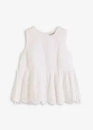 Top con spacco e ricami traforati, bonprix