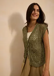 Cardigan traforato con viscosa, bonprix