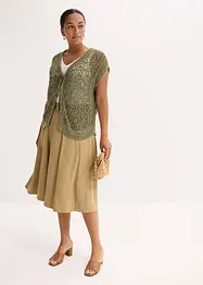Cardigan traforato con viscosa, bonprix