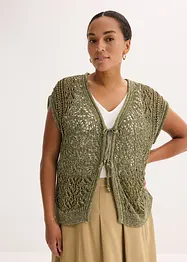 Cardigan traforato con viscosa, bonprix