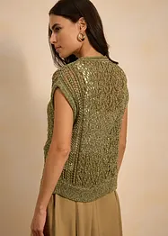Cardigan traforato con viscosa, bonprix