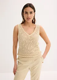 Top in maglia traforato, bonprix