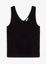 Top in maglia traforato, bonprix