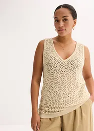 Top in maglia traforato, bonprix