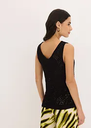 Top in maglia traforato, bonprix