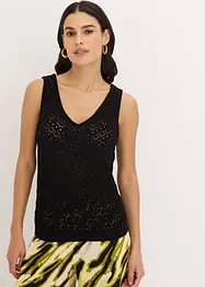 Top in maglia traforato, bonprix