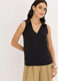 Top stile polo in piquet di viscosa, bonprix