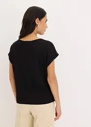 Maglia in cotone con borchiette applicate, bonprix