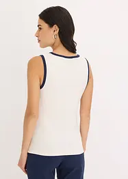 Top in jersey con bordi a contrasto, bonprix
