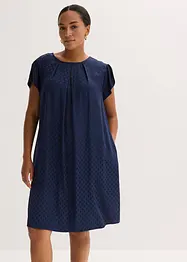 Abito jacquard con eleganti dettagli a pieghe, bonprix