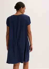Abito jacquard con eleganti dettagli a pieghe, bonprix