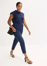 Blusa in satin con laccetti da annodare, bonprix