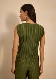 Top plissettato, bonprix