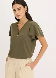 Maglia in viscosa con bottoni, bonprix