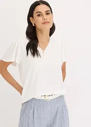 Maglia in viscosa con bottoni, bonprix