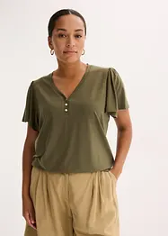 Maglia in viscosa con bottoni, bonprix