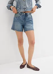 Shorts di jeans low stretch, vita media, bonprix