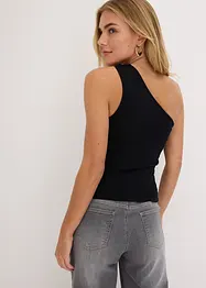 Top monospalla con dettaglio gioiello, bonprix