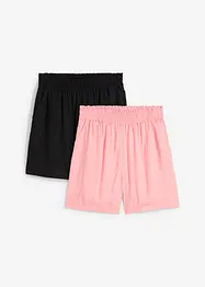 Shorts in morbida viscosa con elastico in vita (pacco da 2), bonprix