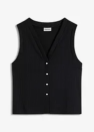 Gilet effetto maglia a coste, bonprix
